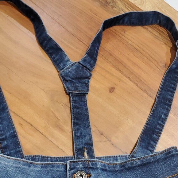 Vintage Y2K Retro High Rise Overall Shorts Adjustable straps - Picture 13 of 15